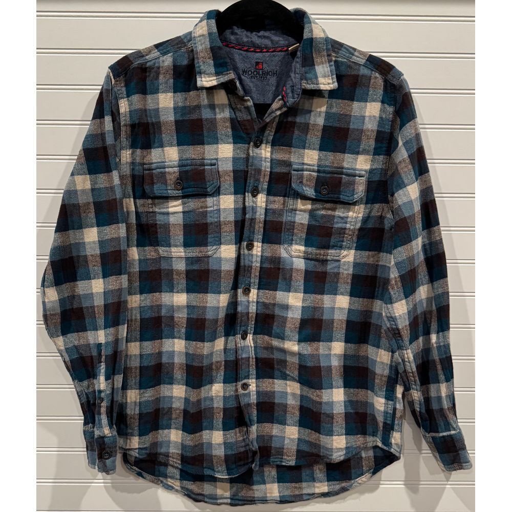 Woolrich‎ Plaid Flannel Button Down Shirt Men's M